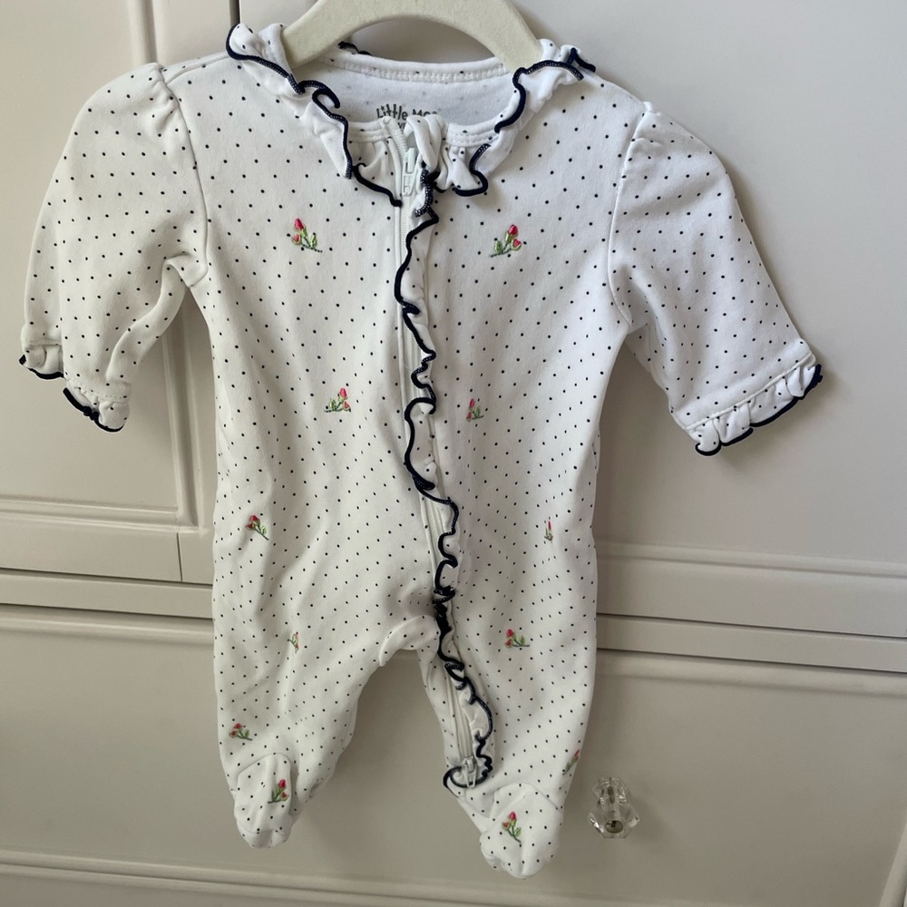 Newborn girls little me zip one piece